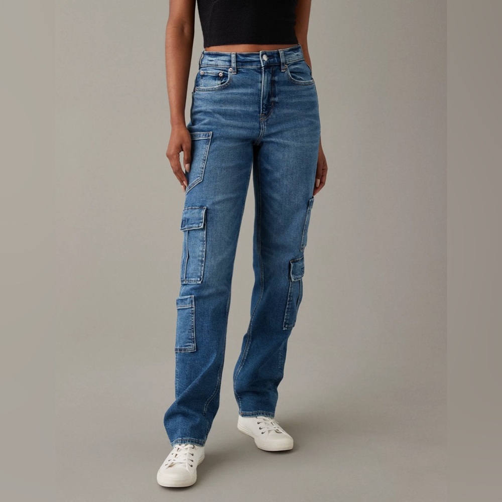 American Eagle Outfitters Blue Straight Leg Jeans